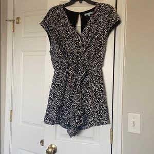 Black Patterned Romper